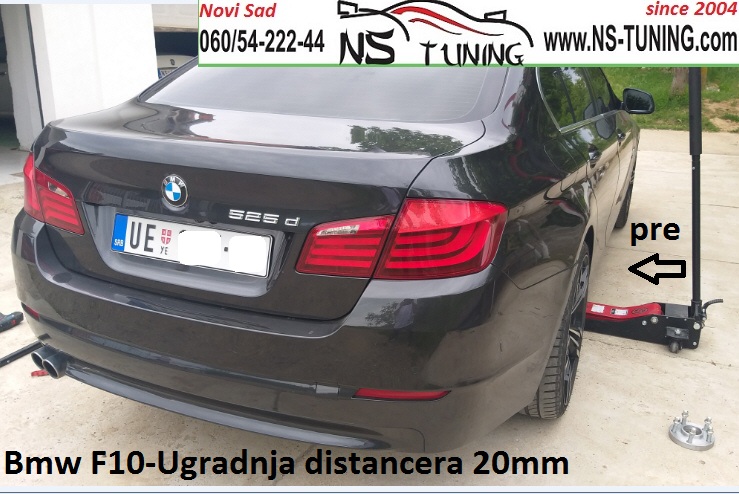 bmw f10 ugradnja distanceri felne 5x120 15mm 20mm duzi srafovi 14x1.25 novi sad ns tuning